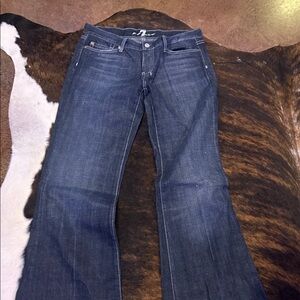 7 For All Mankind Dark Blue Flare Jeans